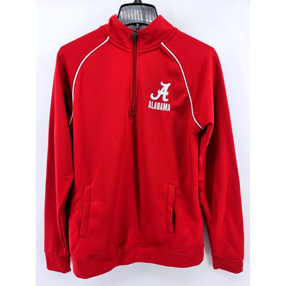 Stadium Athletics Alabama Crimson Tide Mens Small Red Quarter Zip Pullover